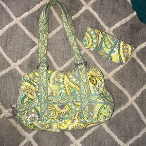 Y2K Preppy Lemon Parfait Vera Bradley Purse Set
